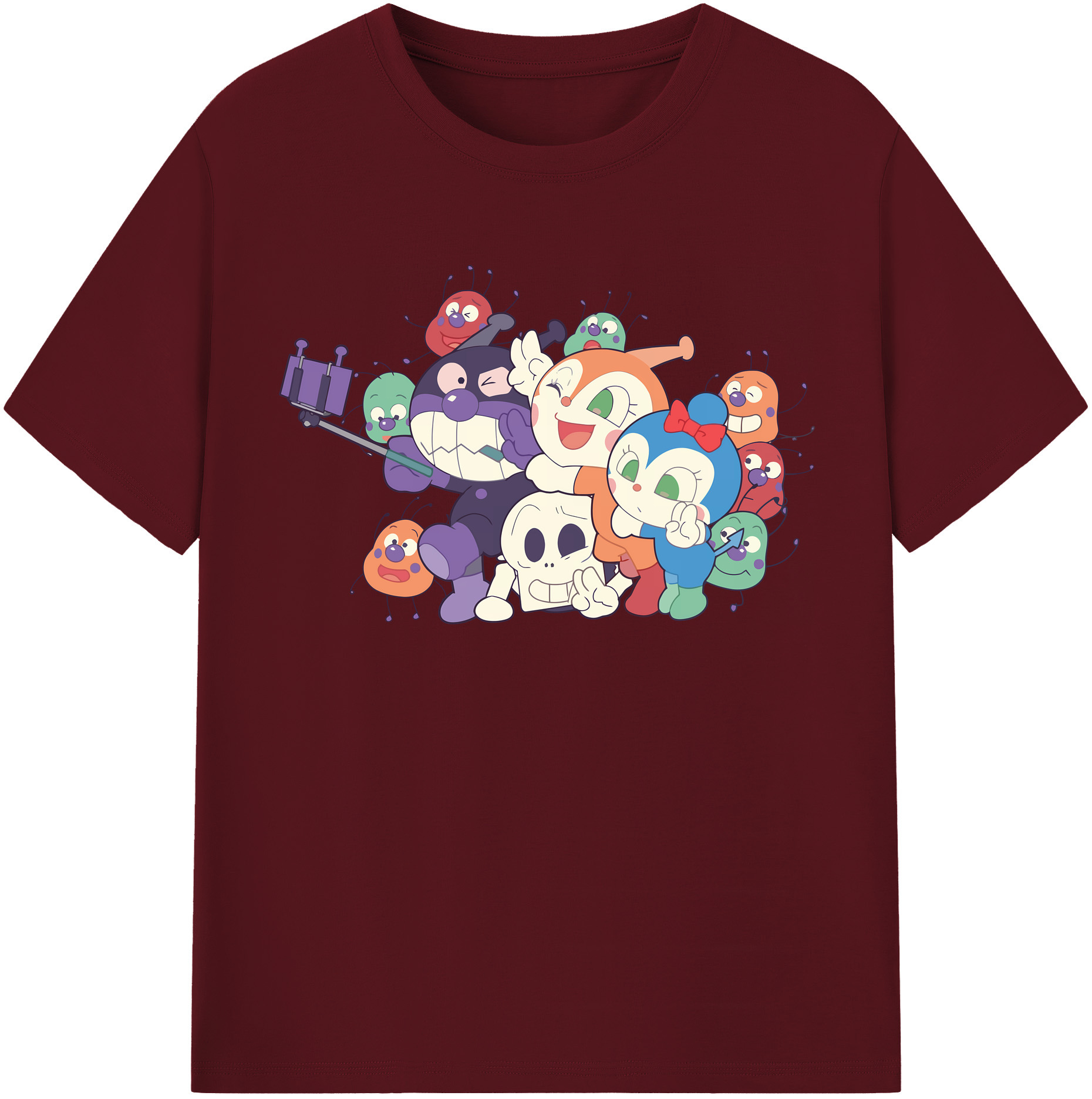 （画像用） アンパンマン Anpanman 綿100％半袖Tシャツ（フロントプリント）